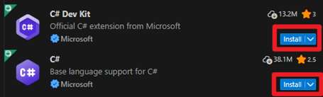 安装C# Dev Kit插件